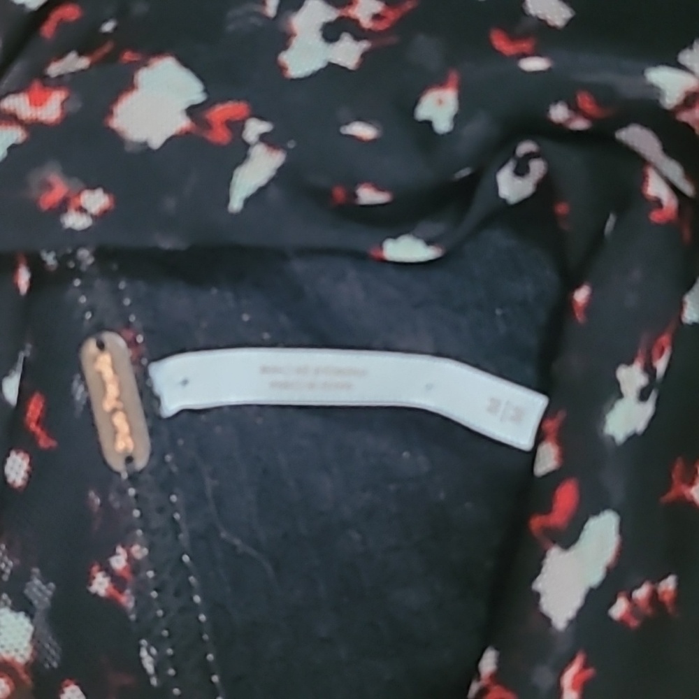 Free people opposites attract mini dress in black floral medium long sleeve - Picture 4 of 7
